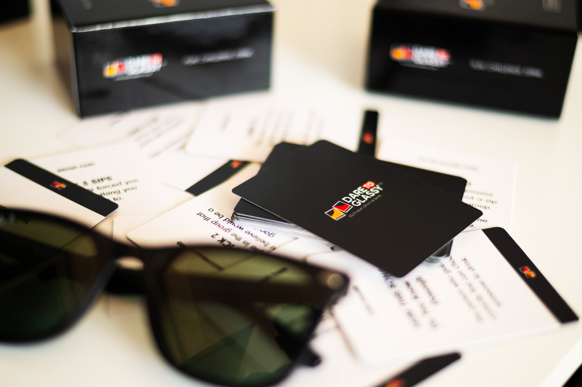 Glassy card from Dare To Glassy, a desi south asian drinking game