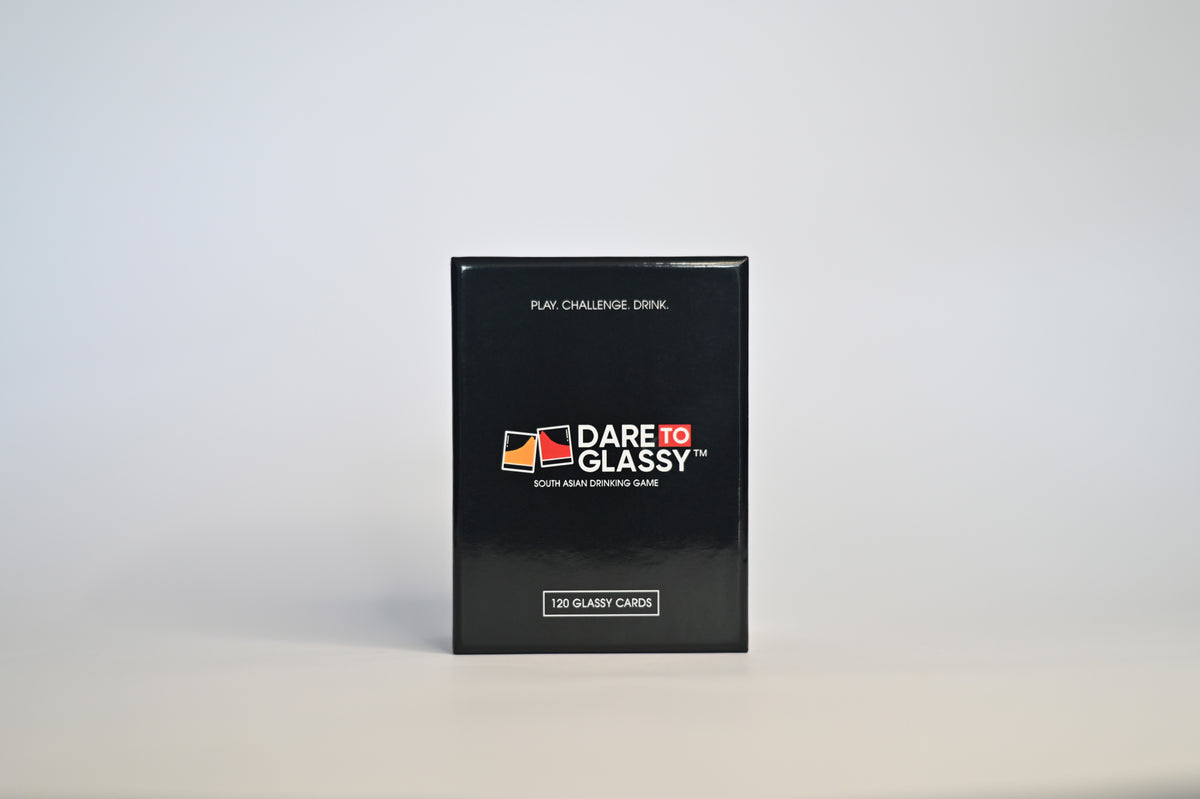 Dare To Glassy drinking game box with cards 120 glassy cards